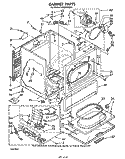 CABINET Diagram and Parts List for LG6099XSW1  Whirlpool Dryer