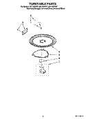 TURNTABLE PARTS Diagram and Parts List for MH1160XSD1  Whirlpool Microwave