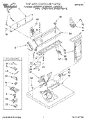 TOP AND CONSOLE, LIT/OPTIONAL Diagram and Parts List for LGR6638DW1  Whirlpool Dryer