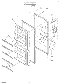 DOOR Diagram and Parts List for EV200NXJW00  Whirlpool Freezer