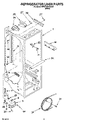REFRIGERATOR LINER PARTS Diagram and Parts List for BRS70CBANA00  Whirlpool Refrigerator