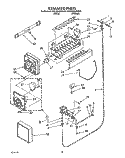 ICEMAKER , NOT ILLUSTRATED Diagram and Parts List for 4ED25DQXVN00  Whirlpool Refrigerator