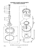 AGITATOR, BASKET AND TUB Diagram and Parts List for LT7000XTF1  Whirlpool Washer Dryer Combo