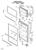DOOR PARTS Diagram and Parts List for TT16DKXST00  Estate Refrigerator