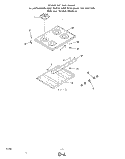 MAIN TOP Diagram and Parts List for 1414W0A  Roper Range