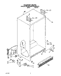 CABINET Diagram and Parts List for RS22BRXAW00  Roper Refrigerator