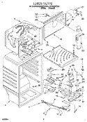 LINER Diagram and Parts List for RT18DKXEW01  Roper Refrigerator