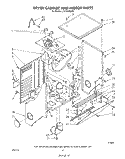 DRYER CABINET AND MOTOR Diagram and Parts List for LT5100XSW0  Whirlpool Washer Dryer Combo