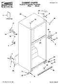 CABINET PARTS Diagram and Parts List for TT21AKXKQ05  Whirlpool Refrigerator