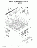 UPPER RACK AND TRACK PARTS Diagram and Parts List for KUDE70FXPA3  KitchenAid Dishwasher