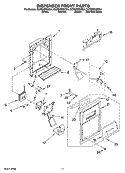 DISPENSER FRONT PARTS Diagram and Parts List for GC5SHEXNT04  Whirlpool Refrigerator