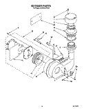BLOWER Diagram and Parts List for KUDA23SYWH0  KitchenAid Dishwasher