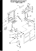 DISPENSER FRONT Diagram and Parts List for 4YED25PWDN00  Whirlpool Refrigerator