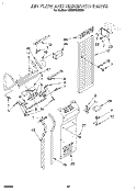 AIR FLOW AND RESERVOIR Diagram and Parts List for KSSS36MBX00  KitchenAid Refrigerator