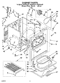 CABINET PARTS Diagram and Parts List for KGYS850LE1  KitchenAid Dryer