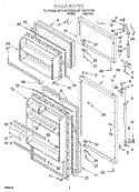 DOOR Diagram and Parts List for 8ET14GKXFN02  Whirlpool Refrigerator