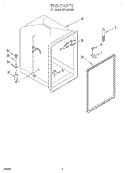 TUB Diagram and Parts List for RUD0800EB  Roper Dishwasher