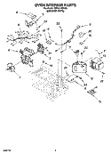 OVEN INTERIOR PARTS Diagram and Parts List for YMT4110SKQ0  Whirlpool Microwave