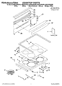 COOKTOP, LITERATURE Diagram and Parts List for KERC607HBL8  KitchenAid Range