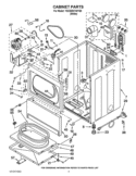 CABINET PARTS Diagram and Parts List for YQCEM2730YQ0  Whirlpool Dryer