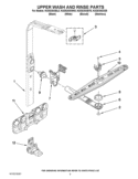 UPPER WASH AND RINSE PARTS Diagram and Parts List for KUDS30IXBL8  KitchenAid Dishwasher