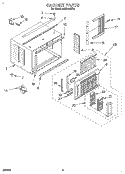 CABINET Diagram and Parts List for ACQ122XD0  Whirlpool Air Conditioner