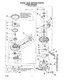 PUMP AND MOTOR Diagram and Parts List for DU925QWDQ3  Whirlpool Dishwasher