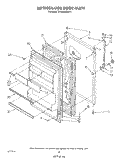 REFRIGERATOR DOOR Diagram and Parts List for RT18BMXVW11  Roper Refrigerator