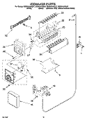 ICEMAKER PARTS, OPTIONAL PARTS (NOT INCLUDED) Diagram and Parts List for GS5SHAXSA01  Whirlpool Refrigerator