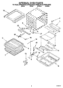 INTERNAL OVEN PARTS Diagram and Parts List for GW395LEPS03  Whirlpool Range