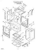 CHASSIS Diagram and Parts List for FGS335EQ0  Roper Range