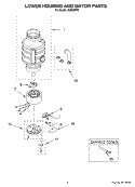 SECTION Diagram and Parts List for GC5000XE  Whirlpool Food Waste Disposer