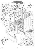 CABINET PARTS Diagram and Parts List for KGHS01PMT3  KitchenAid Dryer
