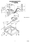 MACHINE BASE PARTS Diagram and Parts List for WTW5100SQ0  Whirlpool Washer