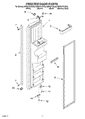 FREEZER DOOR Diagram and Parts List for KSRS27ILBL00  KitchenAid Refrigerator