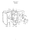 TUB Diagram and Parts List for 8587L00  Roper Dishwasher