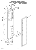 FREEZER DOOR PARTS Diagram and Parts List for KSSS42QMB00  KitchenAid Refrigerator