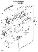 ICEMAKER PARTS Diagram and Parts List for KSRG22FKSS15  KitchenAid Refrigerator