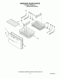 FREEZER DOOR PARTS Diagram and Parts List for 7GI5FSAXVY4  Whirlpool Refrigerator