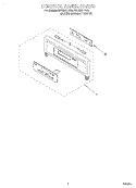 CONTROL PANEL, LITERATURE Diagram and Parts List for RBD305PDB2  Whirlpool Wall Oven
