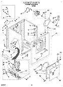 CABINET Diagram and Parts List for LGR2614BW2  Whirlpool Dryer