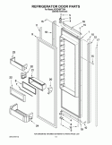 REFRIGERATOR DOOR PARTS Diagram and Parts List for KSSO48FTX04  KitchenAid Refrigerator