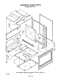 EXTERNAL OVEN Diagram and Parts List for SE960PEPW1  Whirlpool Range