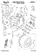 SECTION Diagram and Parts List for LDR3822BW0  Whirlpool Dryer