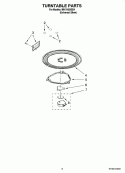 TURNTABLE PARTS Diagram and Parts List for MH1160XSD4  Whirlpool Microwave