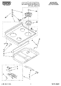 COOKTOP Diagram and Parts List for FES340YW2  Roper Range