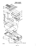 SHELF Diagram and Parts List for ET18VKXRWR3  Whirlpool Refrigerator