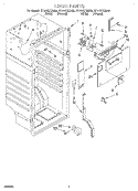 LINER Diagram and Parts List for RT14VKXEN00  Roper Refrigerator