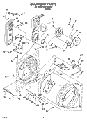 BULKHEAD PARTS Diagram and Parts List for WGD5530SQ0  Whirlpool Dryer