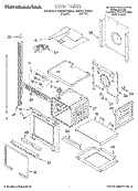 OVEN Diagram and Parts List for KEBS247DBL6  KitchenAid Wall Oven